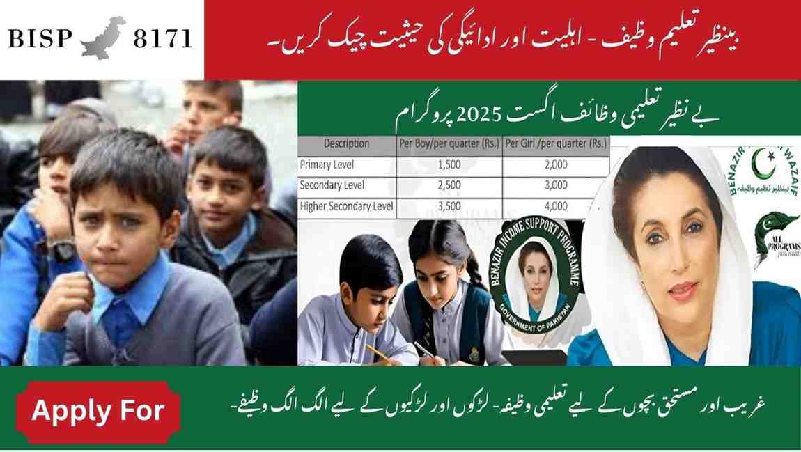 Read more about the article Benazir Taleemi Wazaif – Check Eligibility & Payment Status